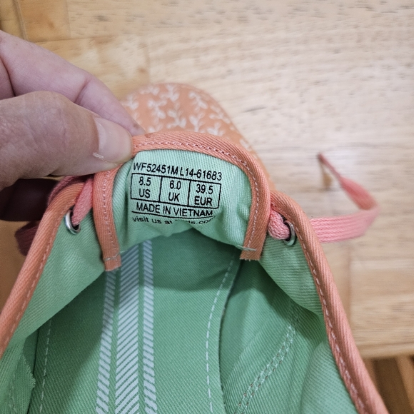 Keds sneaker coral floral print womens size 8.5 - Picture 9 of 13